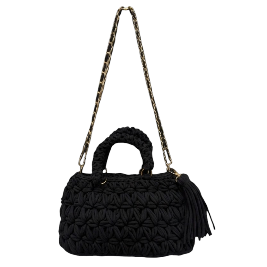 Fleur Bag | Black / Hand, Shoulder or Crossbody Carry