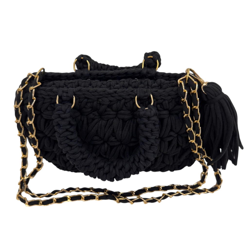 Fleur Bag | Black / Hand, Shoulder or Crossbody Carry