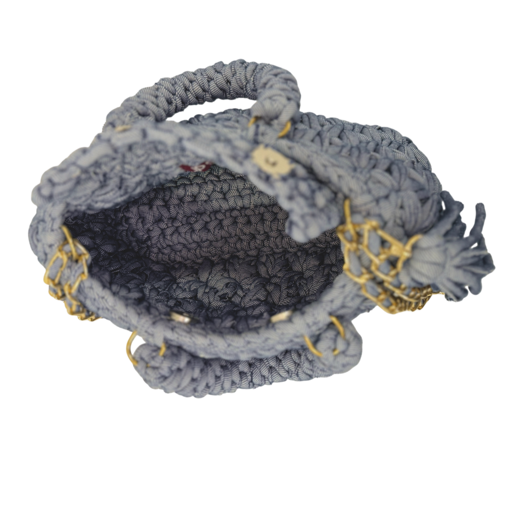 Fleur Bag | Stone Blue / Hand, Shoulder or Crossbody Carry
