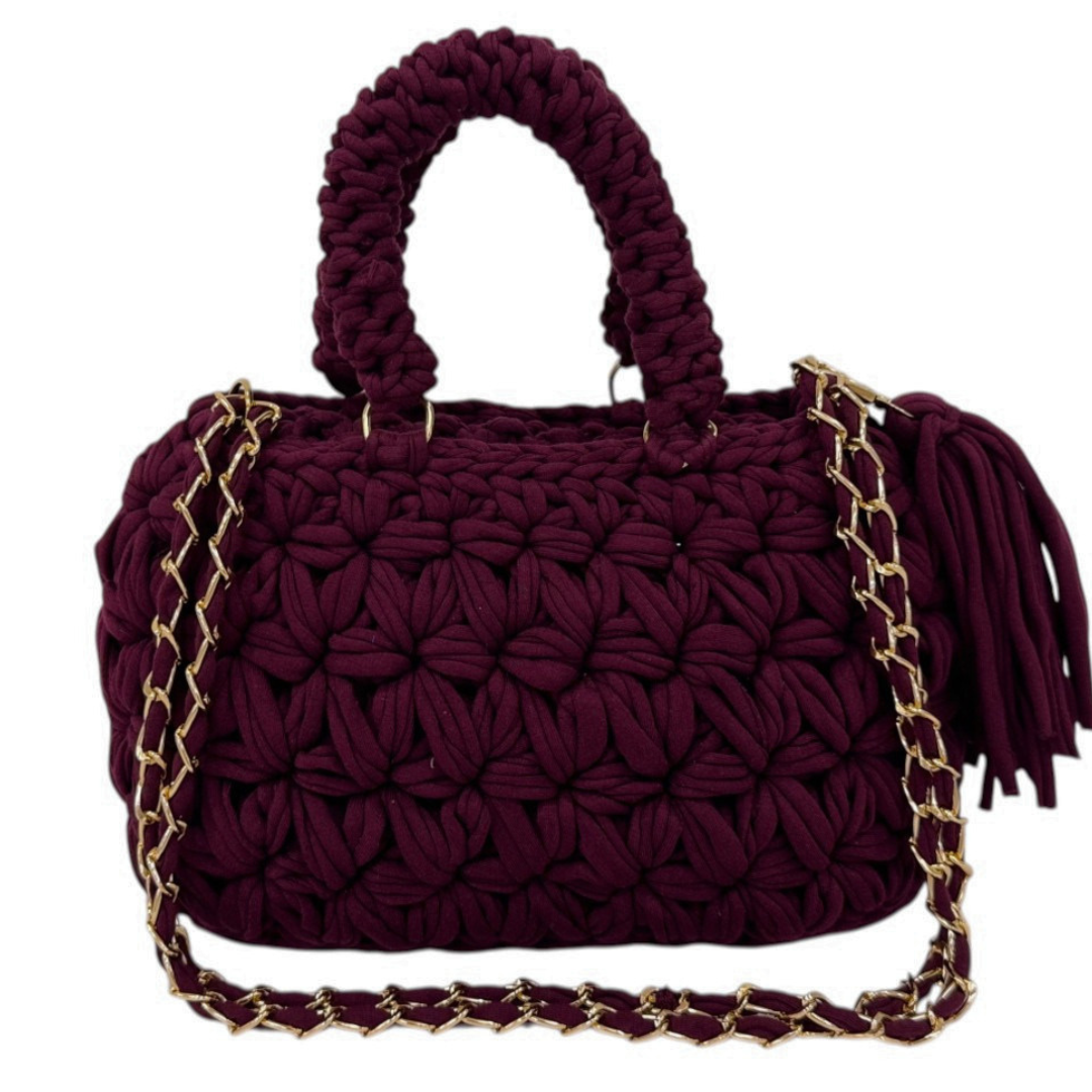 Fleur Bag | Burgundy / Hand, Shoulder or Crossbody Carry