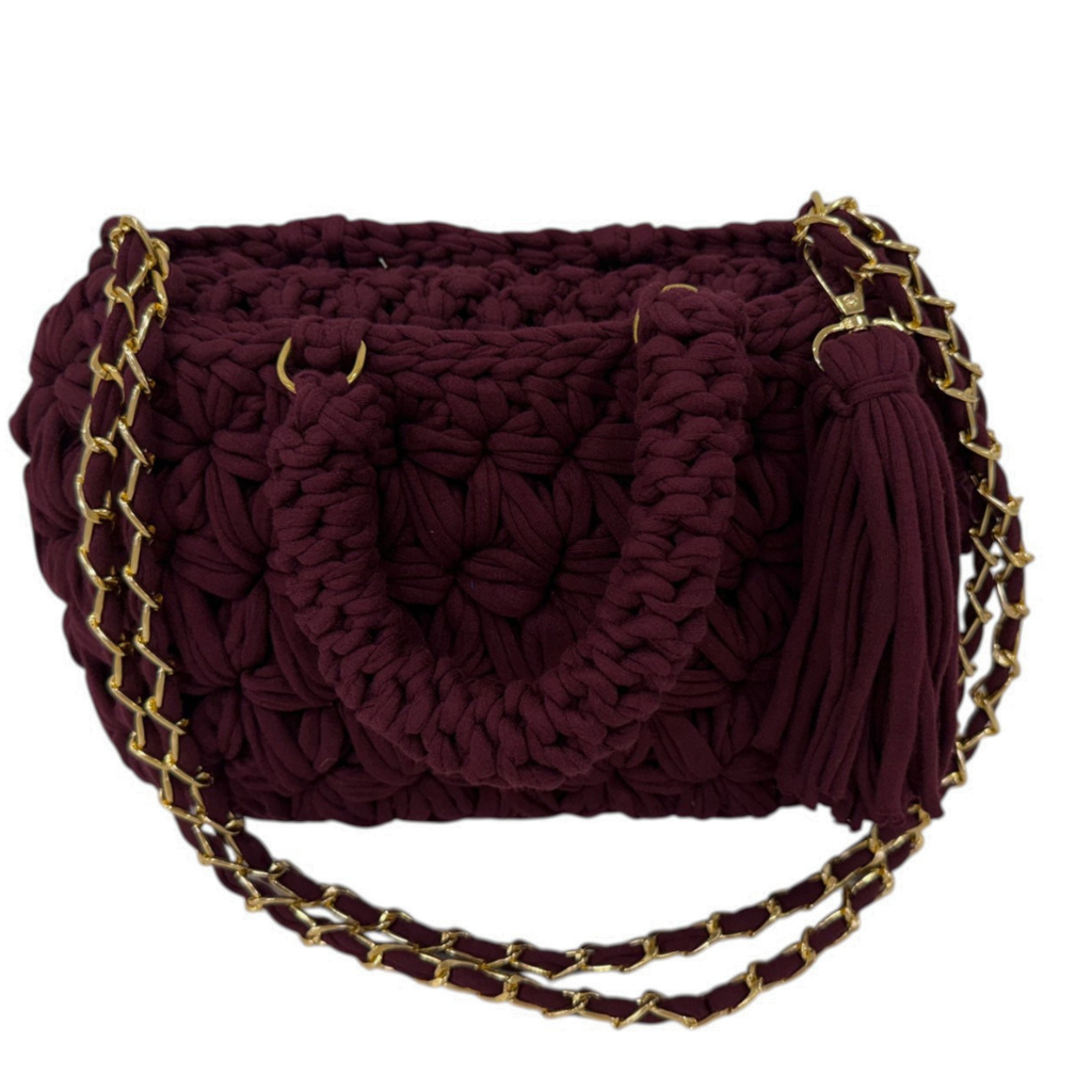 Fleur Bag | Burgundy / Hand, Shoulder or Crossbody Carry