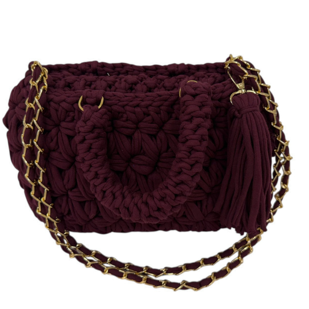 Fleur Bag | Burgundy / Hand, Shoulder or Crossbody Carry