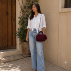 Fleur Bag | Burgundy / Hand, Shoulder or Crossbody Carry
