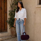 Fleur Bag | Burgundy / Hand, Shoulder or Crossbody Carry
