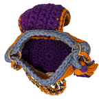 Crochet Bucket Sling | Purple, Stone Grey, Orange, White/ Shoulder or Crossbody Carry