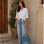 Fleur Bag | Sky Blue / Hand, Shoulder or Crossbody Carry