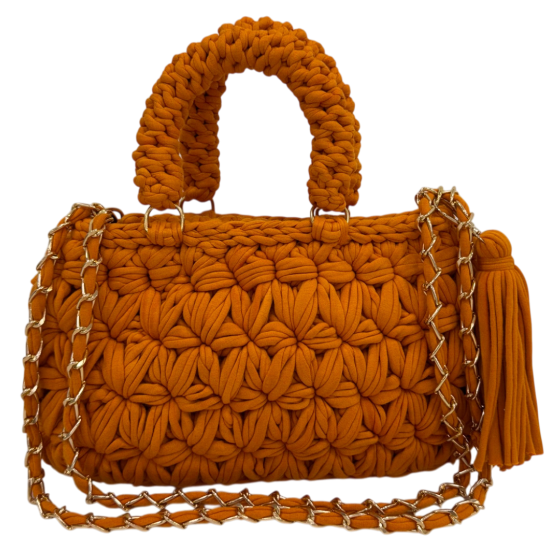 Fleur Bag | Mustard Orange / Hand, Shoulder or Crossbody Carry