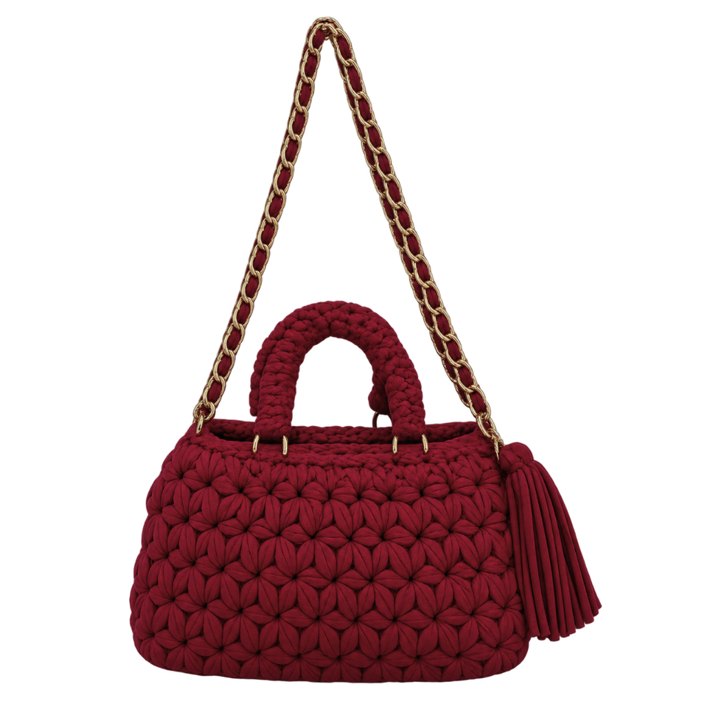 Fleur Bag | Maroon / Hand, Shoulder or Crossbody Carry