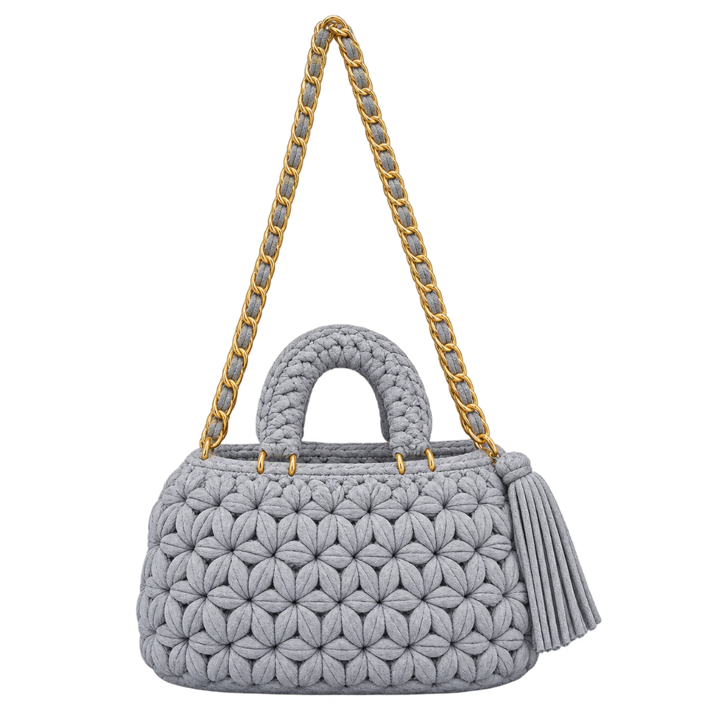 Fleur Bag | Grey / Hand, Shoulder or Crossbody Carry