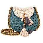 Petite Potli Ivory with Dusty Teal
