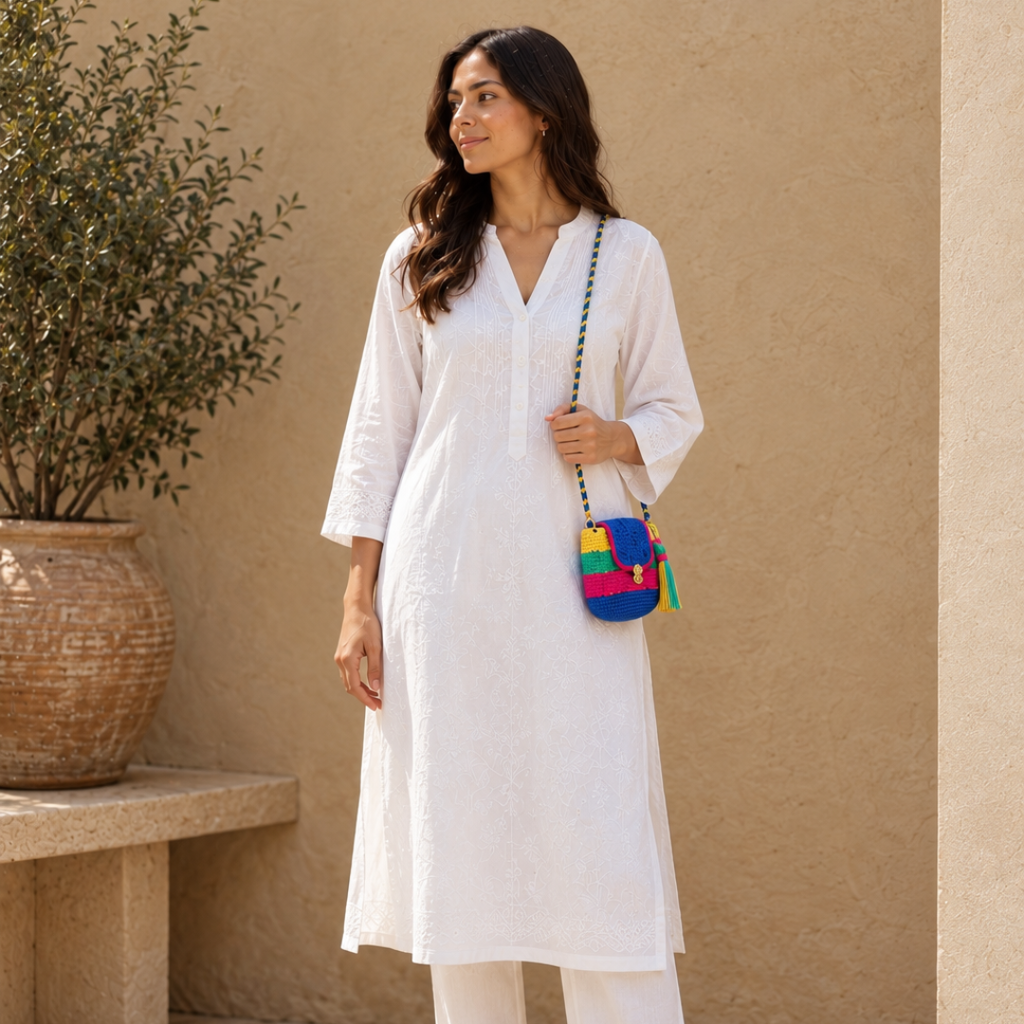 Crochet Bucket Sling | Royal Blue, Yellow, Mint Green, Hot Pink / Shoulder or Crossbody Carry