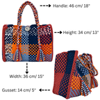 Oversized Tote / Hand / Shoulder Carry Navy Blue, Orange, Rust, Maroon, Denim Blue, Off White