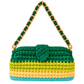 Crochet Snap Clutch | Lime Lagoon Hand or Shoulder Carry