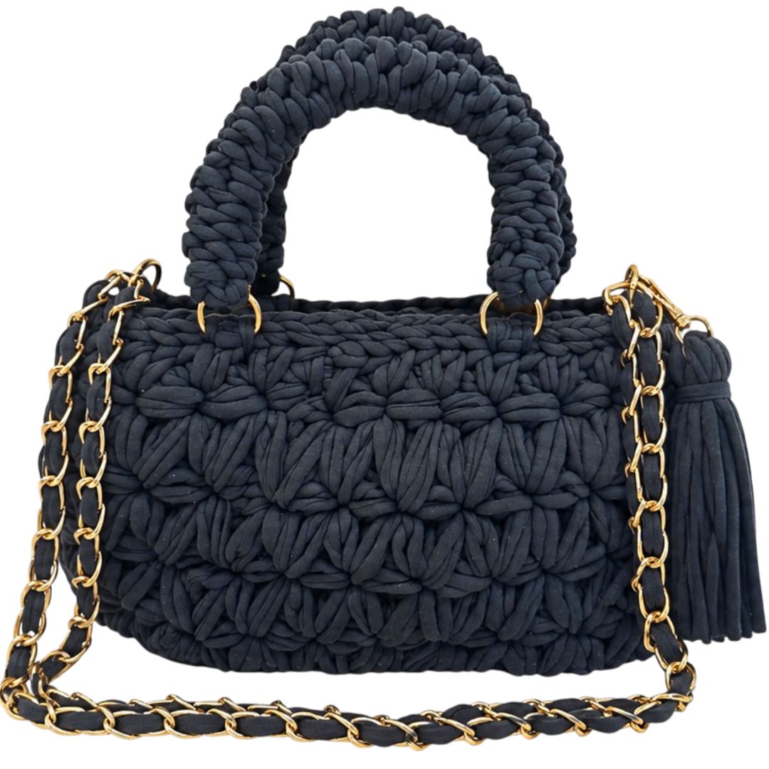 Fleur Bag | Black / Hand, Shoulder or Crossbody Carry