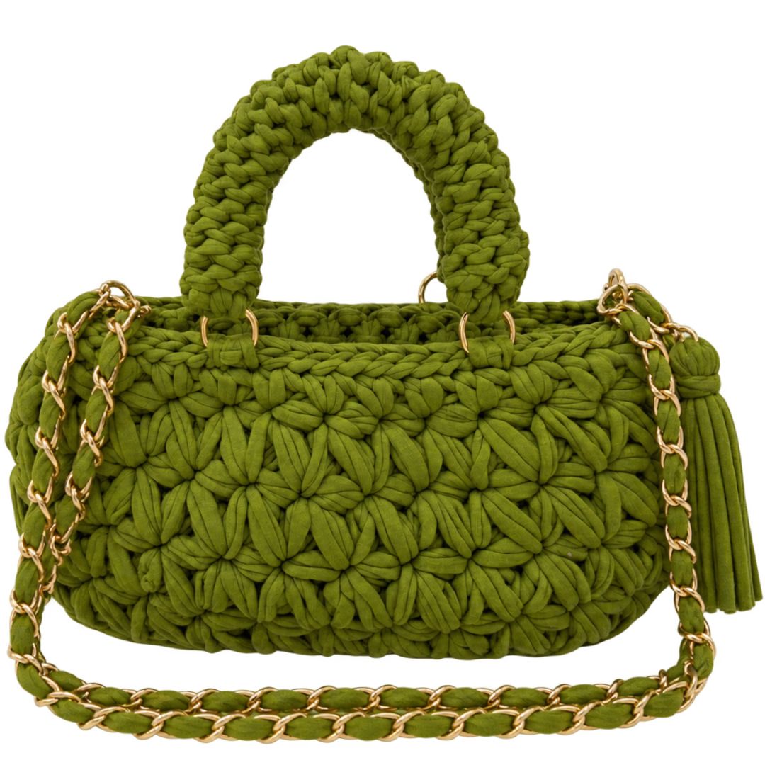 Fleur Bag | Olive Green / Hand, Shoulder or Crossbody Carry