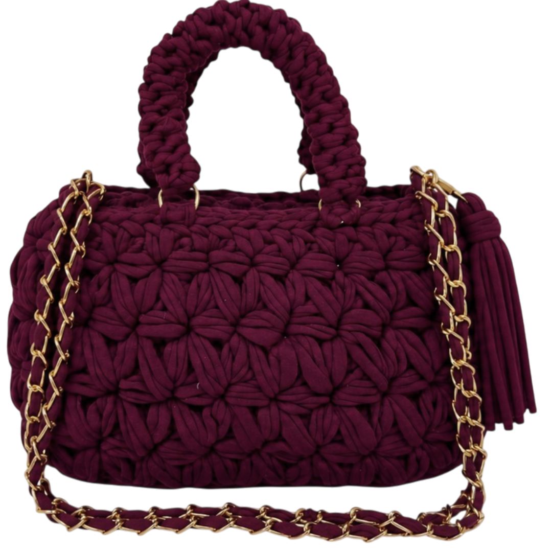 Fleur Bag | Burgundy / Hand, Shoulder or Crossbody Carry