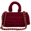 Fleur Bag | Maroon / Hand, Shoulder or Crossbody Carry