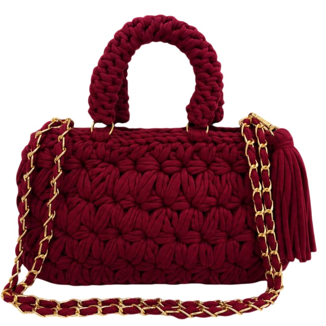 Fleur Bag | Maroon / Hand, Shoulder or Crossbody Carry