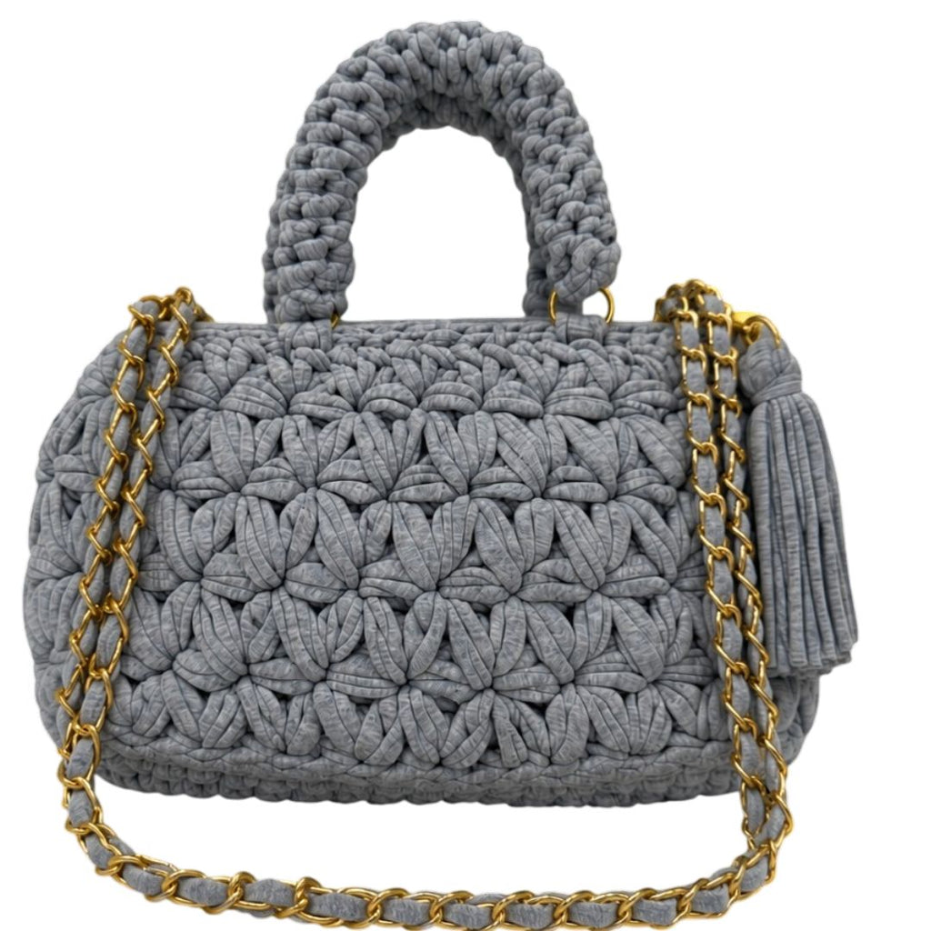 Fleur Bag | Grey / Hand, Shoulder or Crossbody Carry