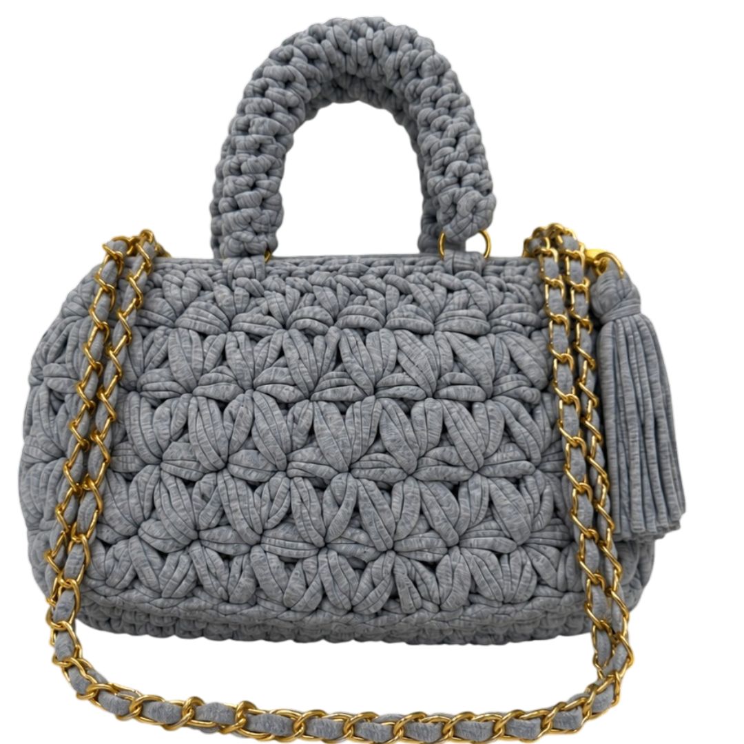 Fleur Bag | Grey / Hand, Shoulder or Crossbody Carry