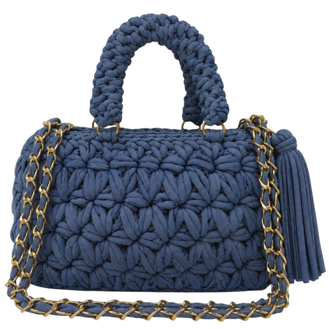 Fleur Bag | Stone Blue / Hand, Shoulder or Crossbody Carry