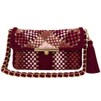 Mosaic Radiance Bag | Maroon, Blush Pink, Rust Brown / Shoulder Carry