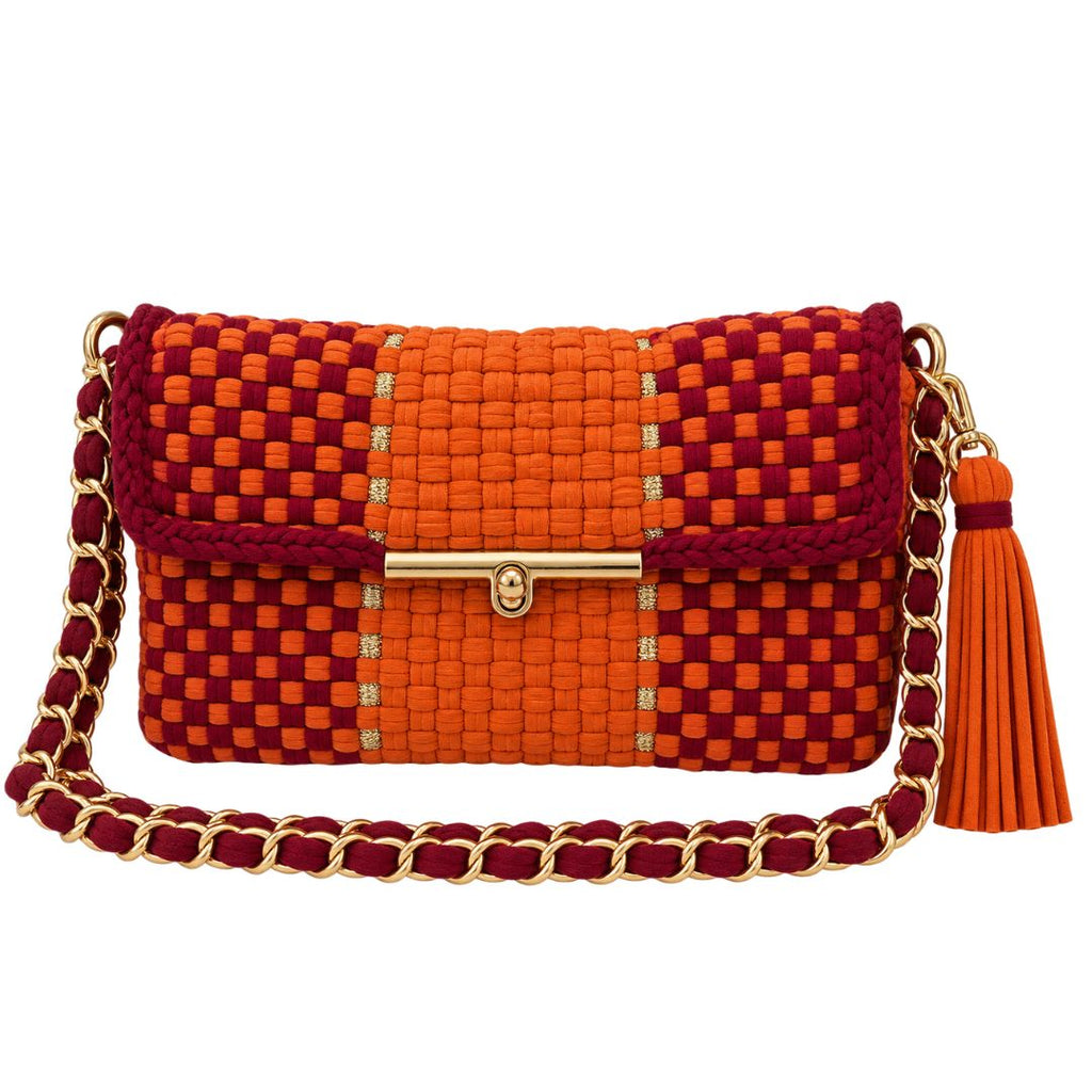 Mosaic Radiance Bag | Rust Orange, Crimson Red / Shoulder Carry