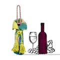 Beverage Bottle Bag Clay, Crystal Teal, Yellow