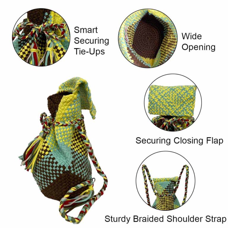 Image of Backpack Yellow Sea Green Brown Color Premium Collection | Shoulder carry