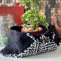 Clutch bag | Planter bag | Size: large | Black, White