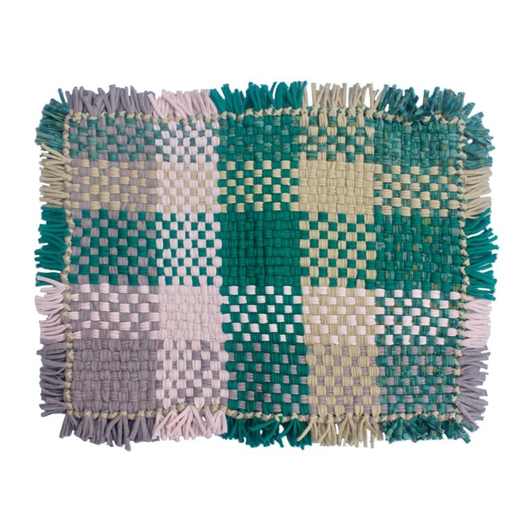 Image of Bathroom Mat / Door Mat / Meditation Mat | Green, Pink, Beige