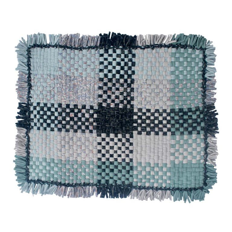 Image of Bathroom Mat / Door Mat / Meditation Mat | Teal, Grey, Light Grey