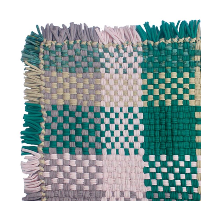 Image of Bathroom Mat / Door Mat / Meditation Mat | Green, Pink, Beige