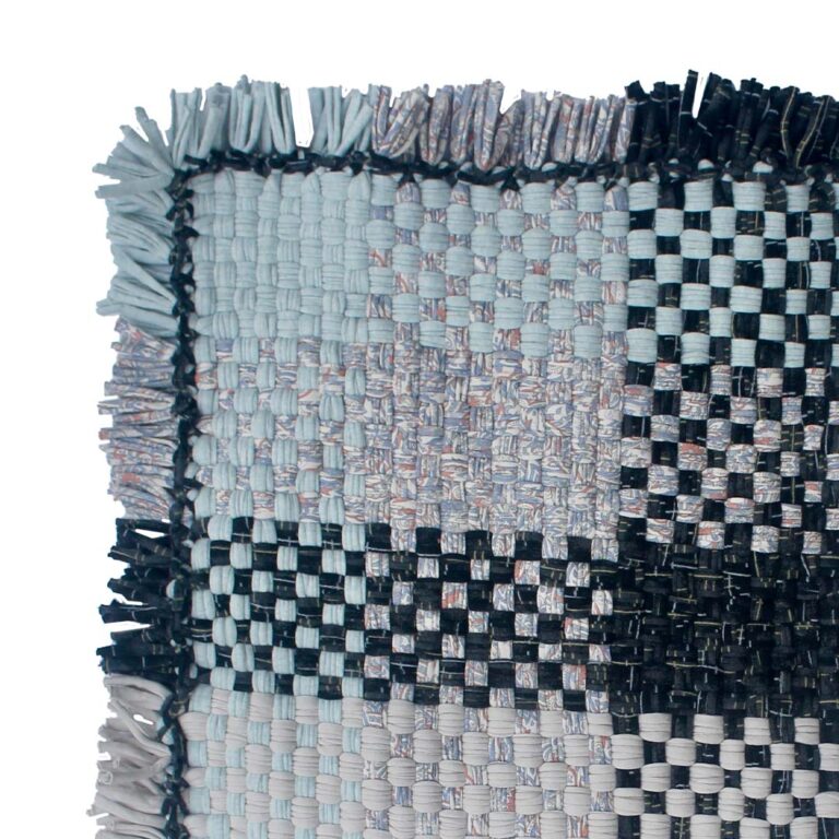 Image of Bathroom Mat / Door Mat / Meditation Mat | Teal, Grey, Light Grey