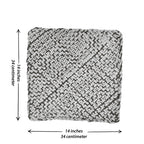 Set of 4 Hand-Woven Square Placemats / Dining Mats Charcoal Nude Grey