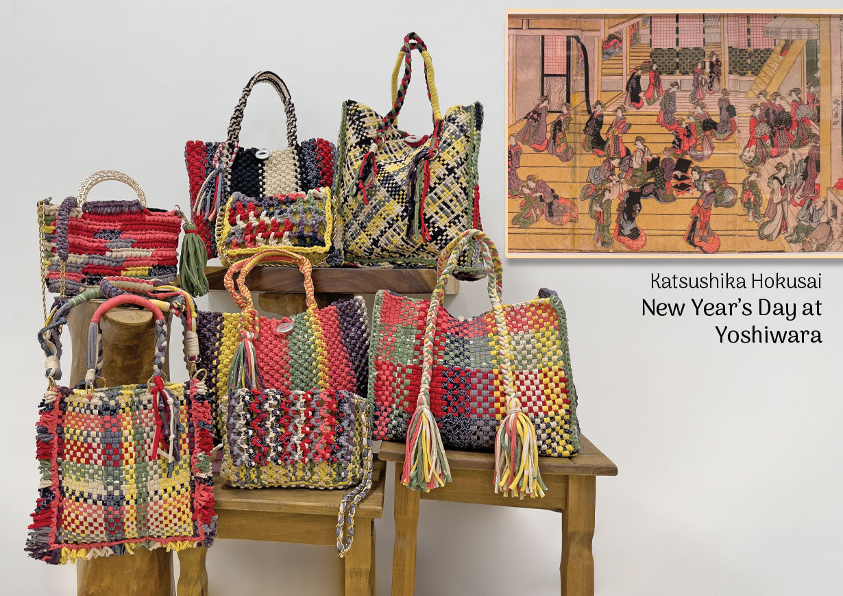 Image of Oversized Tote / Hand / Shoulder Carry yellow beige grey red green black