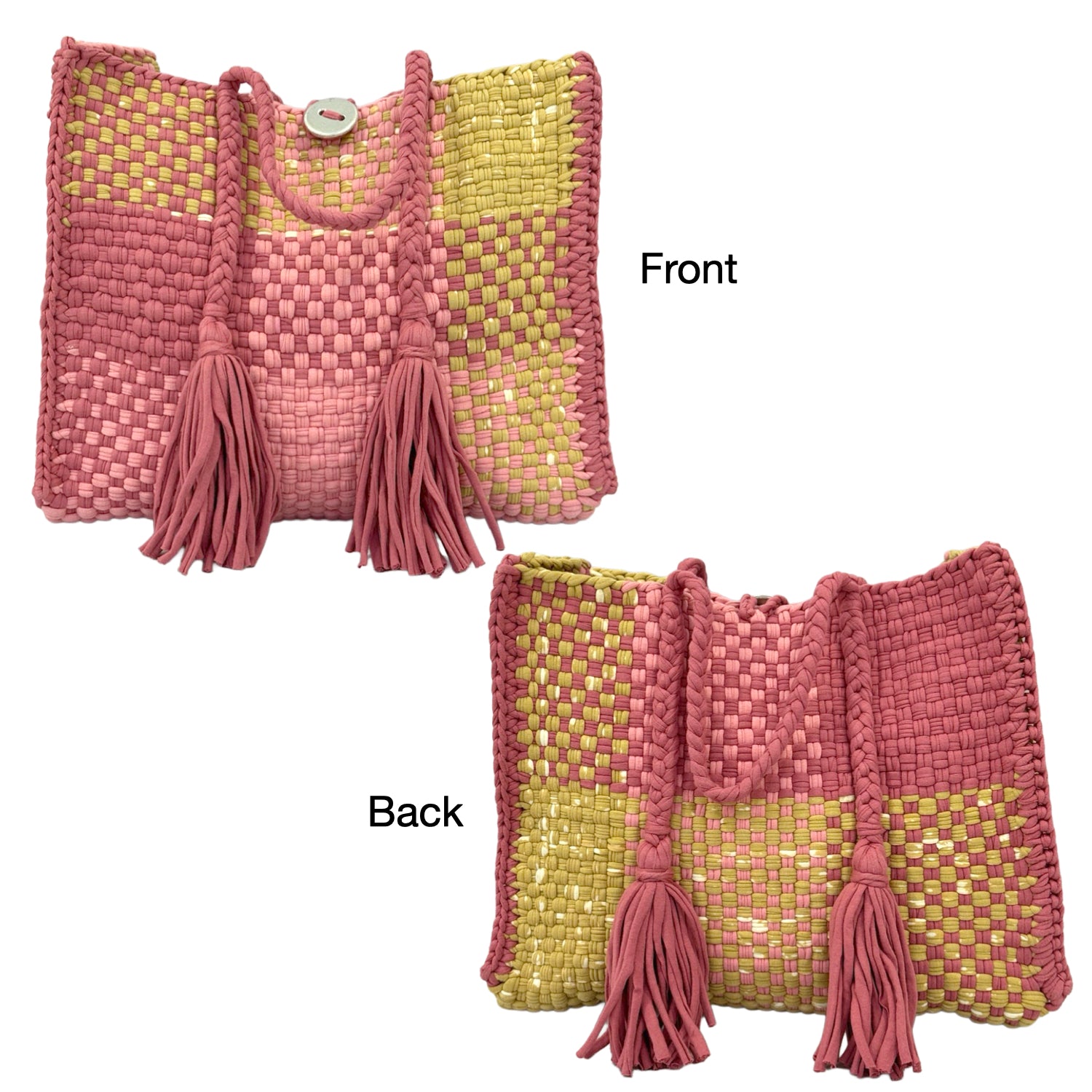 Image of Oversized Tote / Hand / Shoulder Carry Pink Beige Blush