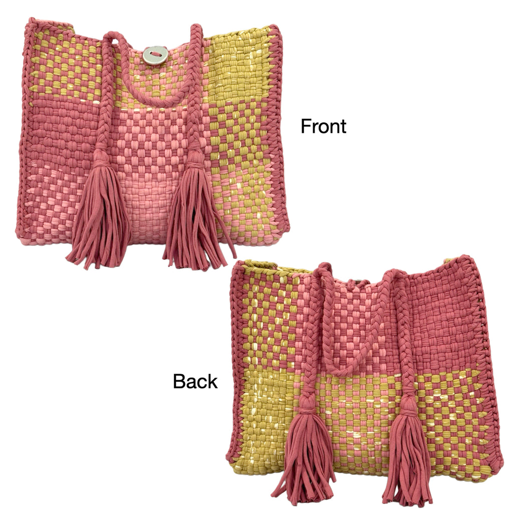 Oversized Tote / Hand / Shoulder Carry Pink Beige Blush