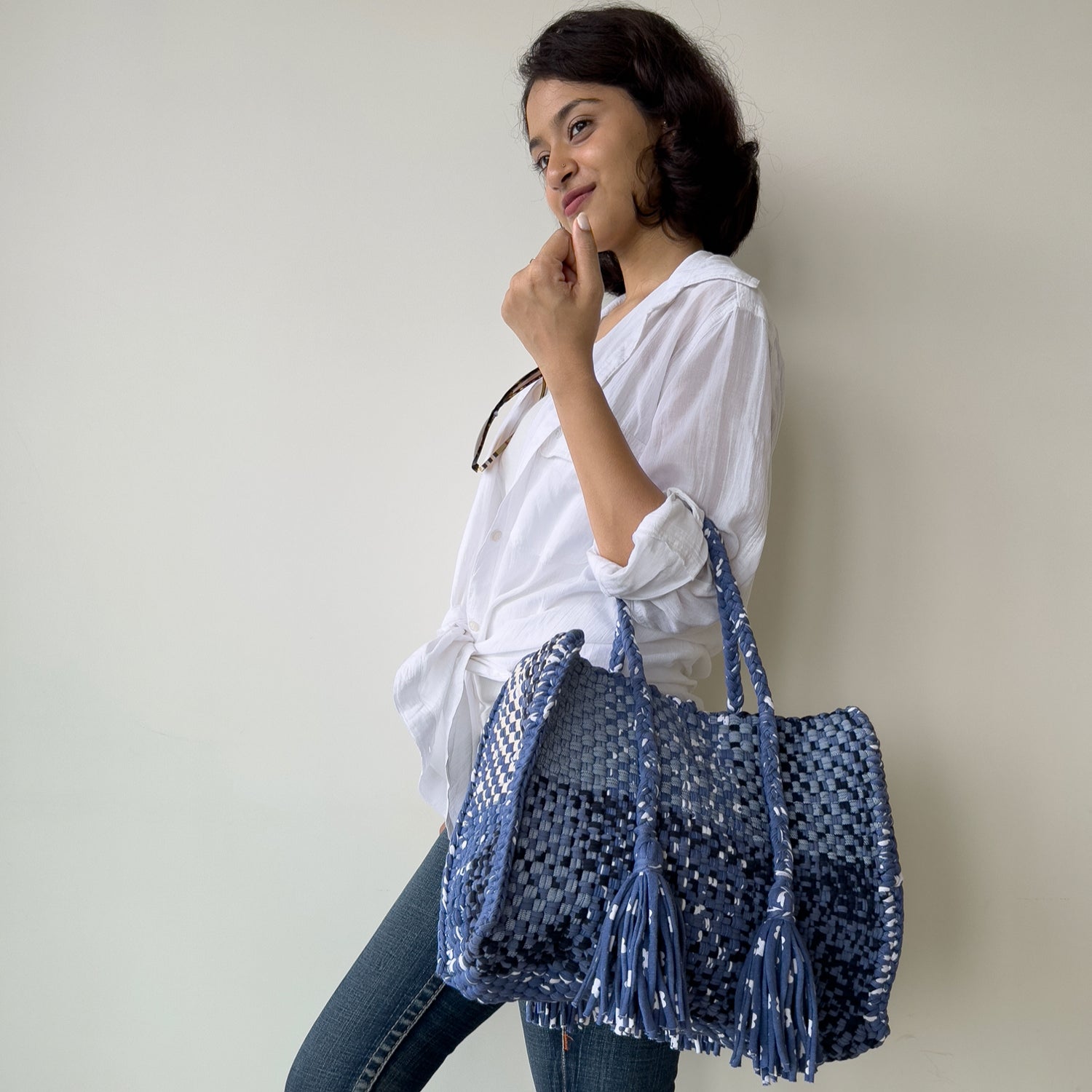 Image of Oversized Tote / Hand / Shoulder Carry Denim