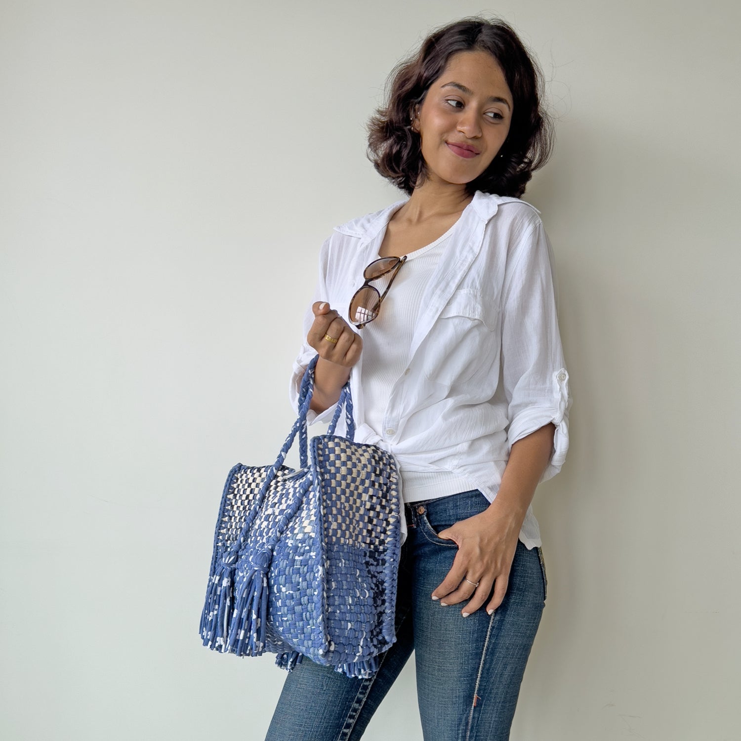 Image of Oversized Tote / Hand / Shoulder Carry Denim