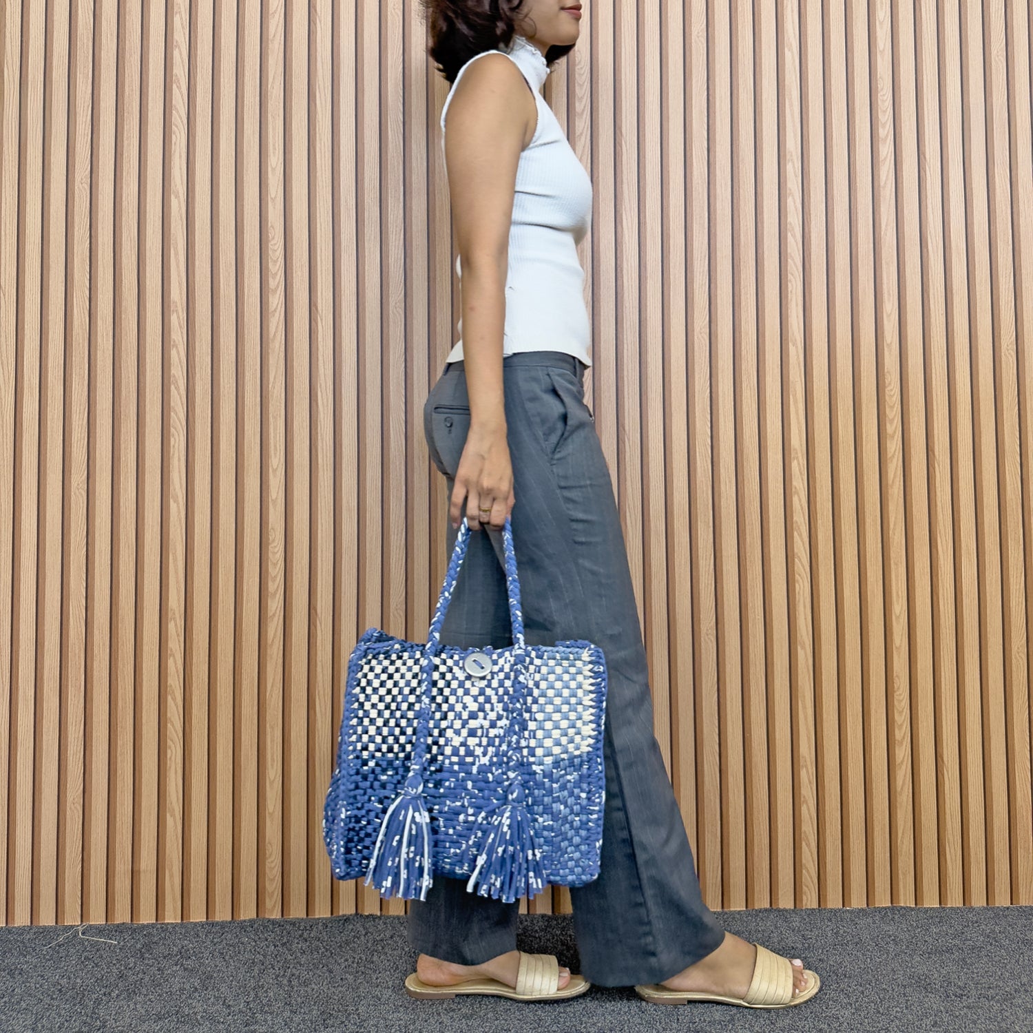 Image of Oversized Tote / Hand / Shoulder Carry Denim