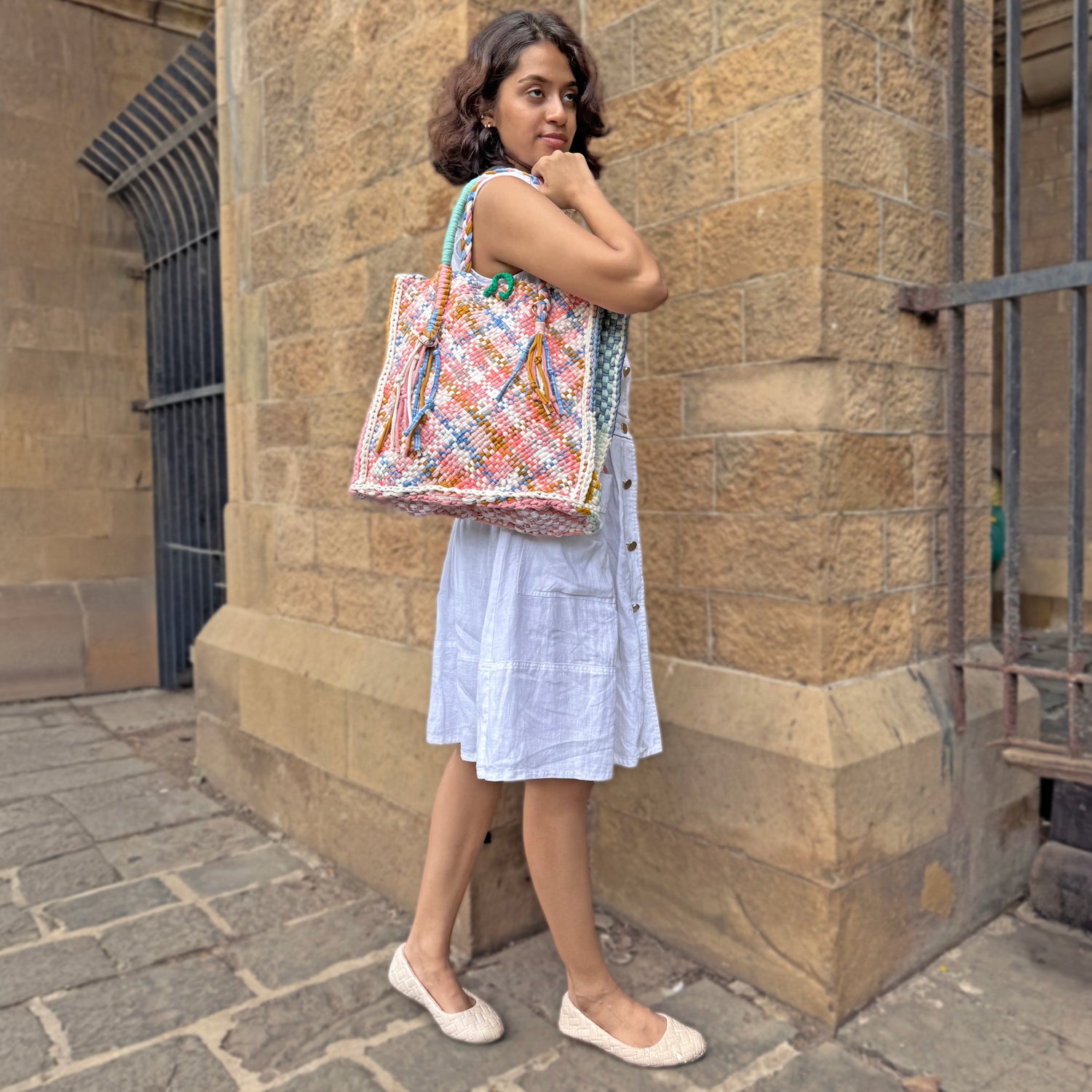 Image of Soft Tote | Hand Carry | Pink, Blue, Lemon, Ivory, Sea Green, Aqua