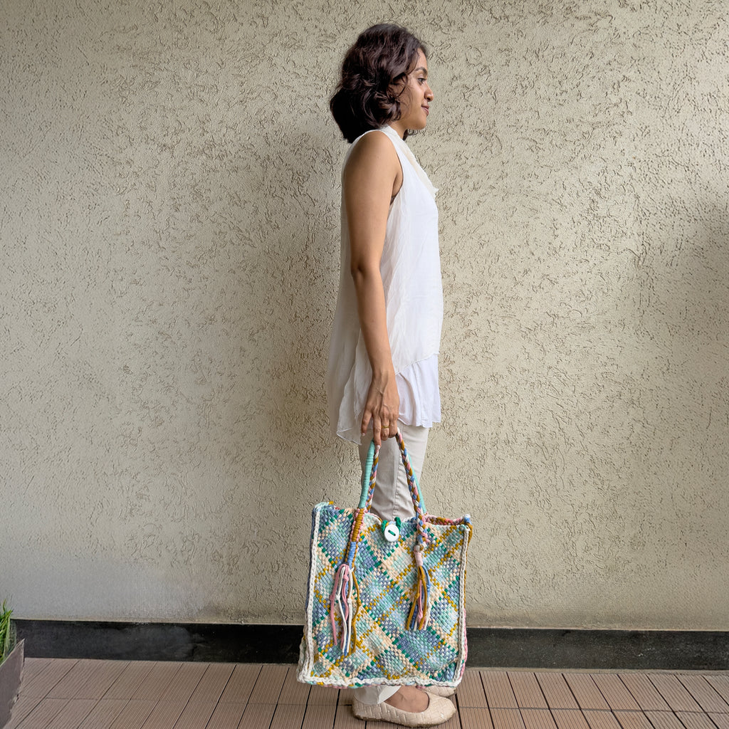 Soft Tote | Hand Carry | Pink, Blue, Lemon, Ivory, Sea Green, Aqua