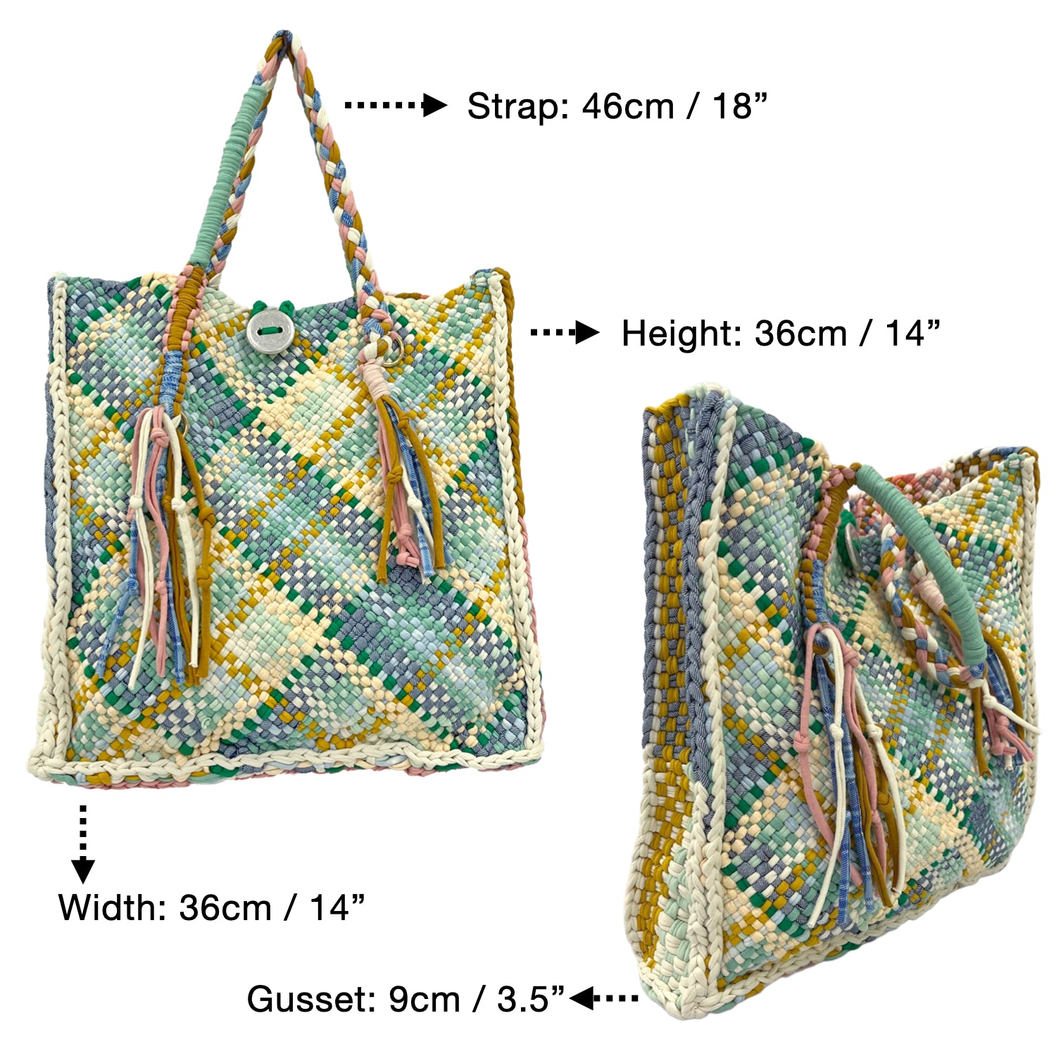Image of Soft Tote | Hand Carry | Pink, Blue, Lemon, Ivory, Sea Green, Aqua