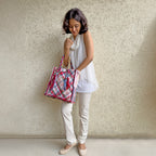 Soft Tote | Hand Carry | Pink Red Blue Salmon White Beige Green