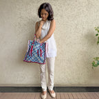 Soft Tote | Hand Carry | Pink Red Blue Salmon White Beige Green