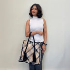 Soft Tote | Hand Carry | Beige, Grey Black