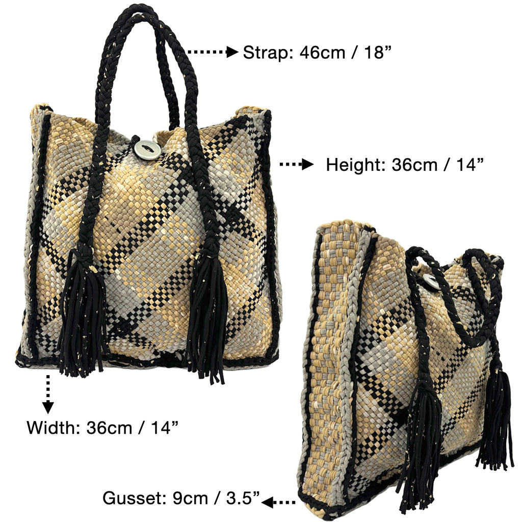 Soft Tote | Hand Carry | Beige, Grey Black