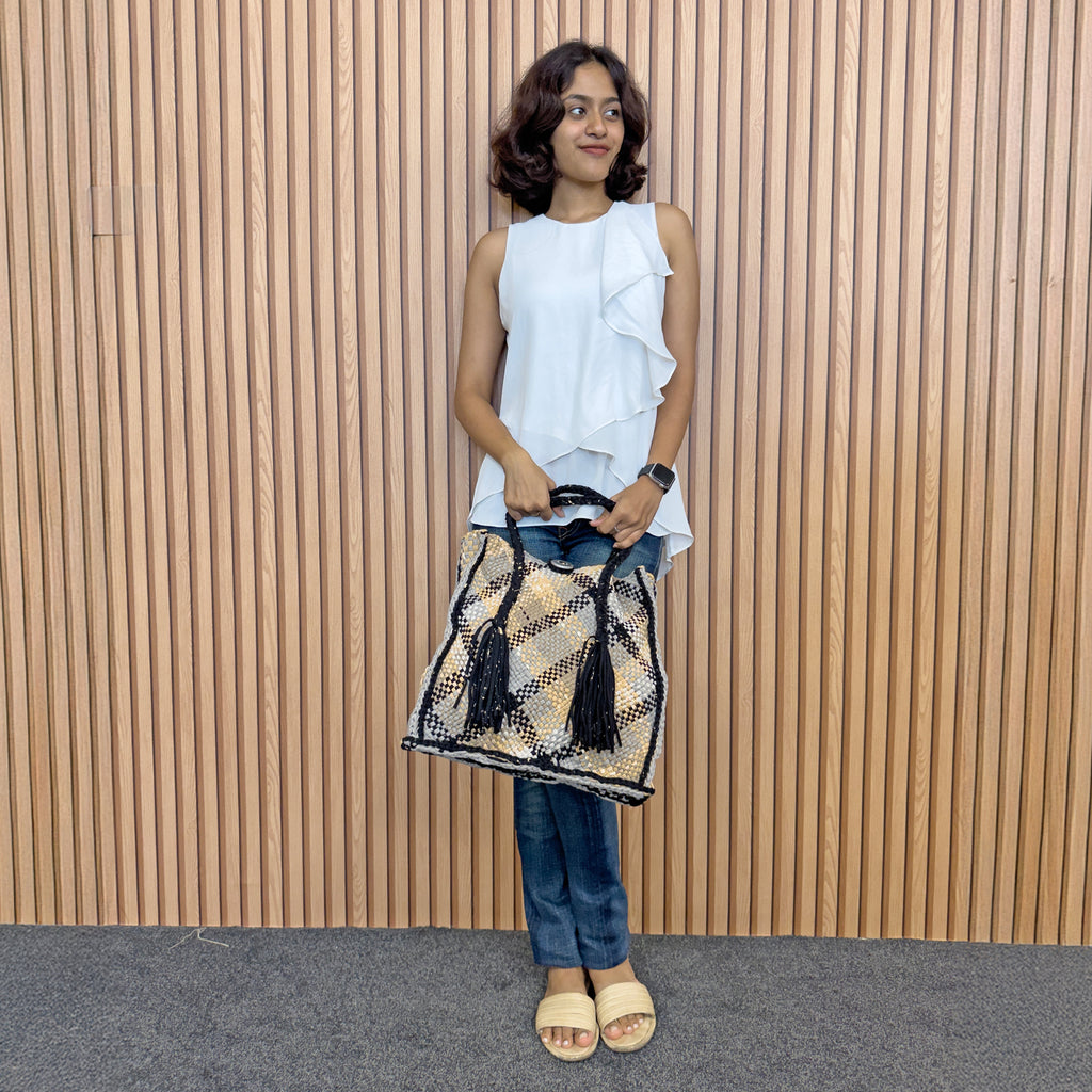 Soft Tote | Hand Carry | Beige, Grey Black