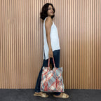 Soft Tote | Hand Carry | Blue, Maroon, Off White